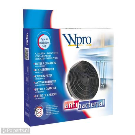 Filter koolstof 25cm -model 34- - Bauknecht/Whirlpool - 92715042 - 8015250023909 - 92715042001 - 484000008610 - 8015250575095 - 9.27.15.04-2