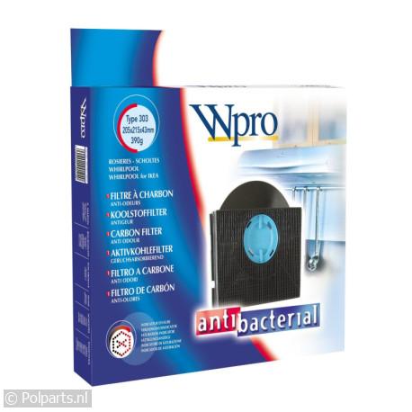 Filter koolstof 205x215x43mm - Wpro - 484000008581 - 92715280 - 8015250023916 - 92715280001 - 8015250495973 - 9.27.15.28-0