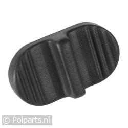 Schuifje knop bediening bruin