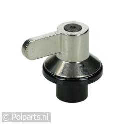 Knop chroom met vleugel