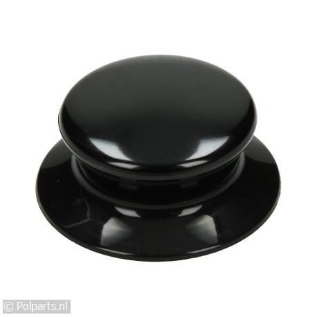 Knop zwart -met afdekplaatje- - BK - 94753010 - 8713411179617 - 94753010001 - G1047 - 9.47.53.01-0