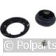Knop Mat Zwart, met afdekplaatje - BK - 94753020 - 94753020001 - G1009 - 8713411238253 - 9.47.53.02-0