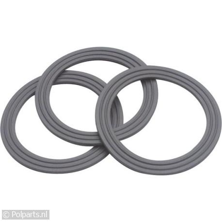 Afdichtingsrubber van blender -3 Stuks- - Kenwood - 95012390 - 5011423801889 - 95012390001 - KW650544 - 9.50.12.39-0
