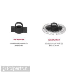 Garde en mixer van melkopschuimer