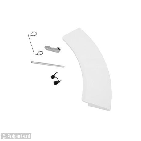 Deurgreep-set compleet -wit- - AEG/Electrolux/Zanussi - 4055128930 - 00129381 - 8014025184562 - 00129381001 - 8713411325694 - 0.01.29.38-1