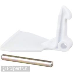 Deurgreep Met Haak en As, Wit