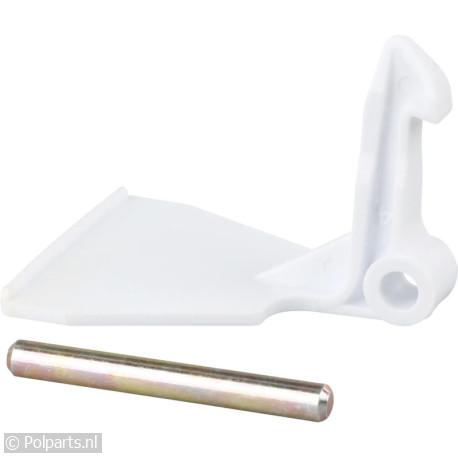 Deurgreep Met Haak en As, Wit - Bosch/Siemens - 00529241 - 00529241001 - 00168839 - 8713411328695 - 0.05.29.24-1 - 168839