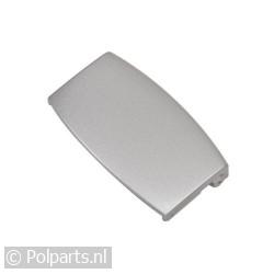 Deurgreep Breed - 10cm metallic grijze plastic greep