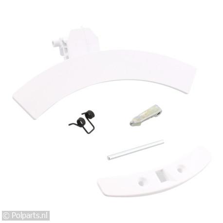 Deurgreep-set Wit, compleet - AEG/Electrolux/Zanussi - 4055137402 - 00129430 - 7321422103630 - 00129430001 - 0.01.29.43-0