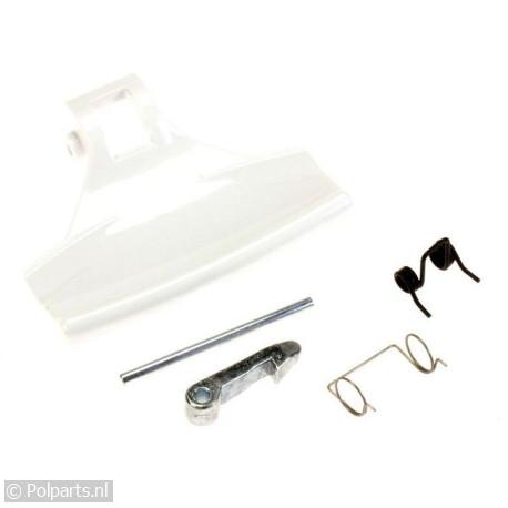 Deurgreep Set compleet -wit- - AEG/Electrolux/Zanussi - 4055186631 - 00129390 - 8713411101236 - 00129390001 - 0.01.29.39-0
