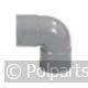 Bocht PVC 40mm 90 gr. - Universeel - 622195 - 54520132 - 8712735031991 - 54520132001 - 8712603120116 - 712009000388 - 5.45.20.13-2 - 8717306086882