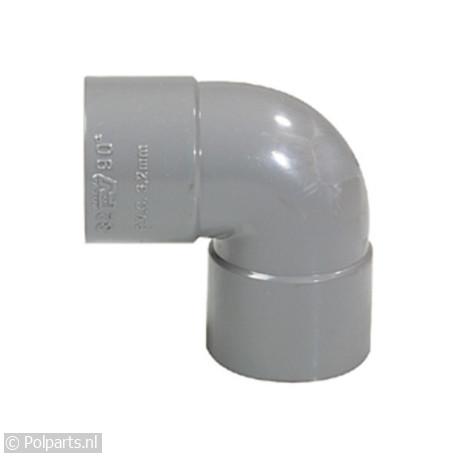 Bocht PVC 40mm 90 gr. - Universeel - 622195 - 54520132 - 8712735031991 - 54520132001 - 8712603120116 - 712009000388 - 5.45.20.13-2 - 8717306086882