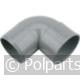 Bocht PVC 40mm 87 gr. 1x spie 1 x lijm - DPS - 54520282 - 8713411145728 - 54520282001 - 461331 - 5.45.20.28-2 - 8717306088442