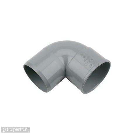 Bocht PVC 40mm 87 gr. 1x spie 1 x lijm - DPS - 54520282 - 8713411145728 - 54520282001 - 461331 - 5.45.20.28-2 - 8717306088442