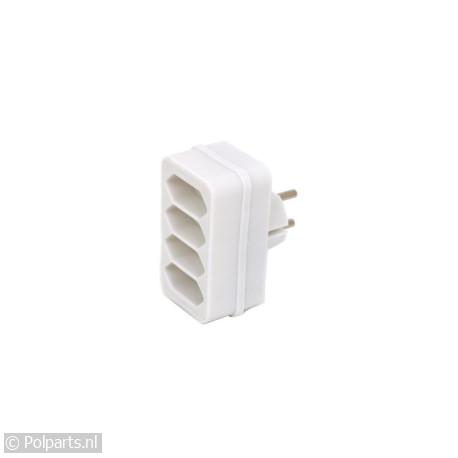 4 voudige verloop stekker - Bellson - 51510470 - 8717344999267 - 51510470001 - 005179 - 8715063610494 - 5.15.10.47-0 - 61049