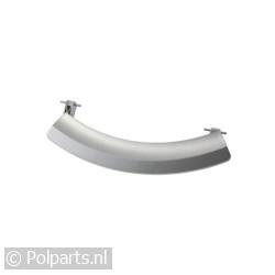 Deurgreep gebogen zilver