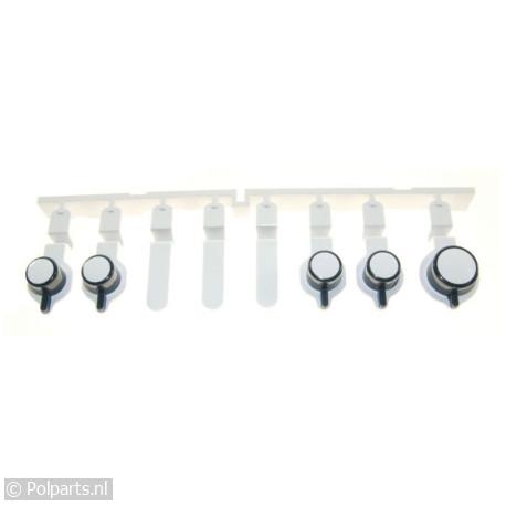 Drukknoppen 6 Stuks - Bauknecht/Whirlpool - 02753810 - 8713411110900 - 02753810001 - 481241029557 - 0.27.53.81-0