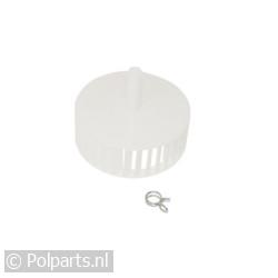 Waaier smal wit -lang as stuk-