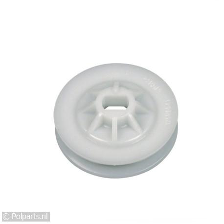 Snaarwiel met langwerpig gat - AEG/Electrolux/Zanussi - 1258654100 - 24219012 - 24219012001 - 2.42.19.01-2 - 8713411186011