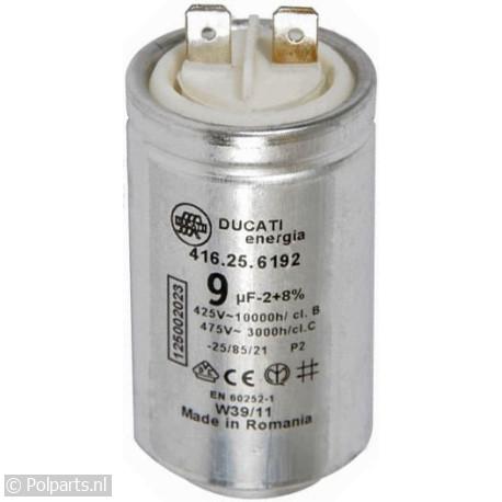 Condensator 9uF aanloopcondensator - AEG/Electrolux/Zanussi - 1250020227 - 24250110 - 8713411119019 - 24250110001 - 2.42.50.11-0