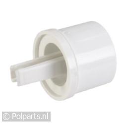 Knop van dashboard wit