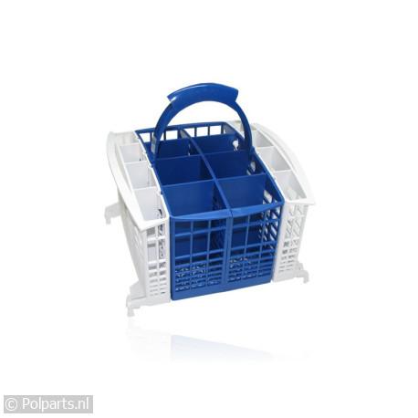 Bestekbak 8 vaks met handvat - Indesit/Ariston-Blue Air - 30245050 - 8713411121241 - 30245050001 - C00114049 - 86485 - 086485 - J00114049 - 3.02.45.05-0 - 114049