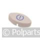 Knop aan/uit drukknop wit - Indesit/Ariston-Blue Air - 30253110 - 8713411121456 - 30253110001 - C00143006 - J00143006 - 3.02.53.11-0 - 143006