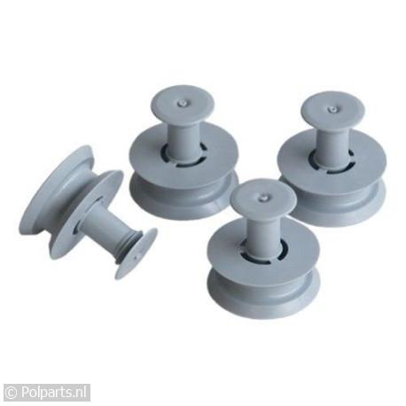 Wiel van bovenste rek - Bauknecht/Whirlpool - 30323380 - 5021879134028 - 30323380001 - 481252888113 - 3.03.23.38-0