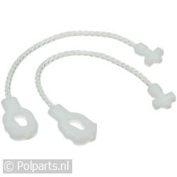 Touwtjes en plastichouder