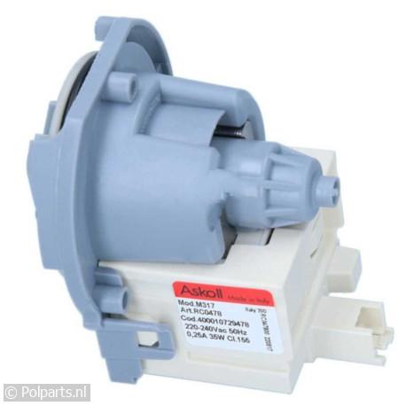 Afvoerpomp -bajonet- - Bauknecht/Whirlpool - 32764420 - 8713411128301 - 32764420001 - 481010751595 - 3.27.64.42-0 - 8058331111959