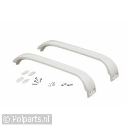 Handgreep 30.5cm wit gebogen