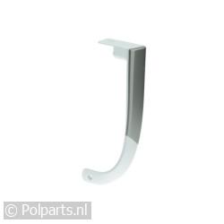Handgreep gebogen wit/zilver 215mm