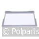 Glasplaat 475 x 290 x 5mm met strip - Bauknecht/Whirlpool - 42744230 - 8713411139567 - 42744230001 - 481245088134 - 4.27.44.23-0