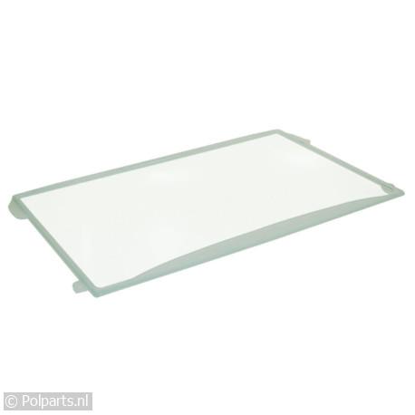 Glasplaat 470 x 310mm met strip - Bauknecht/Whirlpool - 42744240 - 8713411139574 - 42744240001 - 481245088214 - 4.27.44.24-0