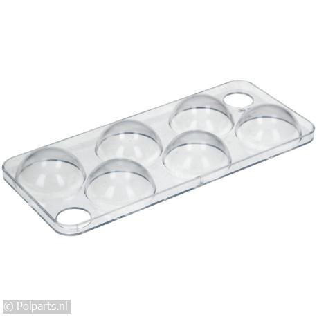 Eierrekje voor 6 eieren transparant - Bauknecht/Whirlpool - 42746090 - 8713411140419 - 42746090001 - 481010470963 - 4.27.46.09-0