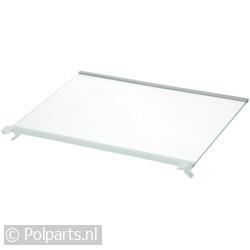 Glasplaat met strip 428x380mm