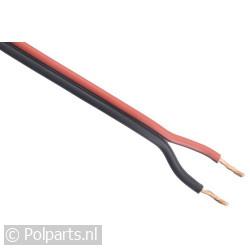 Luidsprekersnoer 2x0,35 rood/zwart