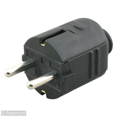 Stekker zwart met Randaarde - Kopp - 51510050 - 8711332012983 - 51510050001 - 0011007 - 51002 - 5.15.10.05-0 - 11007