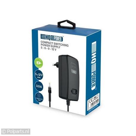 Netadapter Universeel 3500 Mah 5-12V gestabiliseerd - HQ Power - 51520000 - 5410329711252 - 51520000001 - PSS6EMV29 - 5.15.20.00-0