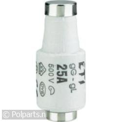 Zekering 25A 500V snel geel -5 Stuks-