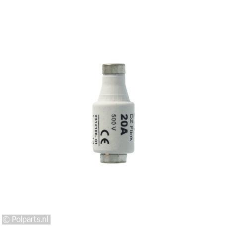 Zekering 20A 500V snel blauw -5 Stuks- - Q-Link - 51523572 - 8711332102660 - 51523572001 - 5420106 - 8711332159510 - 5421106 - 5.15.23.57-2 - 8711332260674