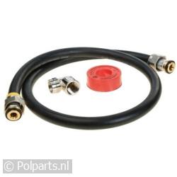 Gasslang 100cm met aansluitSet