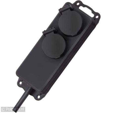 Tafelcontactdoos 3x1,5mm2 3500W 16A Zwart 2M - Brennenstuhl - 53900240 - 4007123565269 - 53900240001 - 1159930 - 5.39.00.24-0