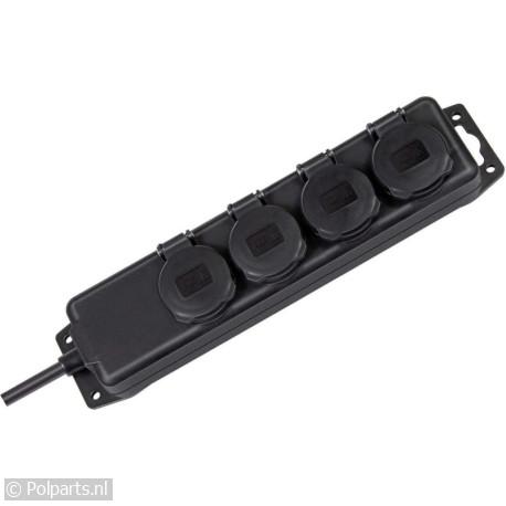 Tafelcontactdoos 3x1,5mm2 3500W 16A Zwart 2M - Brennenstuhl - 53900250 - 4007123575930 - 53900250001 - 1159960 - 5.39.00.25-0