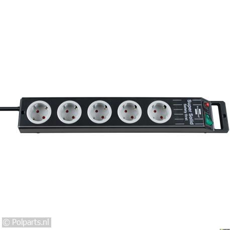 Tafelcontactdoos 3x1,5mm2 3500W 16A Zwart 2,5M - Brennenstuhl - 53900280 - 4007123602407 - 53900280001 - 1153380115 - 5.39.00.28-0