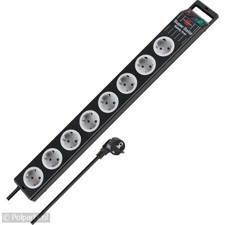 Tafelcontactdoos 3x1,5mm2 3500W 16A Zwart 2,5M - Brennenstuhl - 53900290 - 4007123602421 - 53900290001 - 1153380118 - 5.39.00.29-0