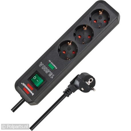 Tafelcontactdoos 3x1,5mm2 3500W 16A Antraciet 1,5M - Brennenstuhl - 53900350 - 4007123612802 - 53900350001 - 1158810315 - 5.39.00.35-0