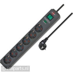 Tafelcontactdoos 3x1,5mm2 3500W 16A Antraciet 5M