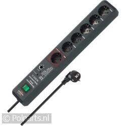 Tafelcontactdoos Secure-Tec automatische stekkerdoos 19.500A 3m