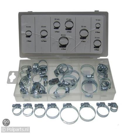 Assortimentsdoos slangklemmen 40 delig - Benson - 54057040 - 8718375330432 - 54057040001 - 008265 - 5.40.57.04-0
